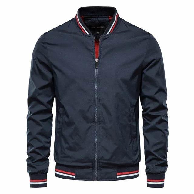 Men's Striped Zip-Up Jacket - Casual Sports Outerwear - ZA-Zola