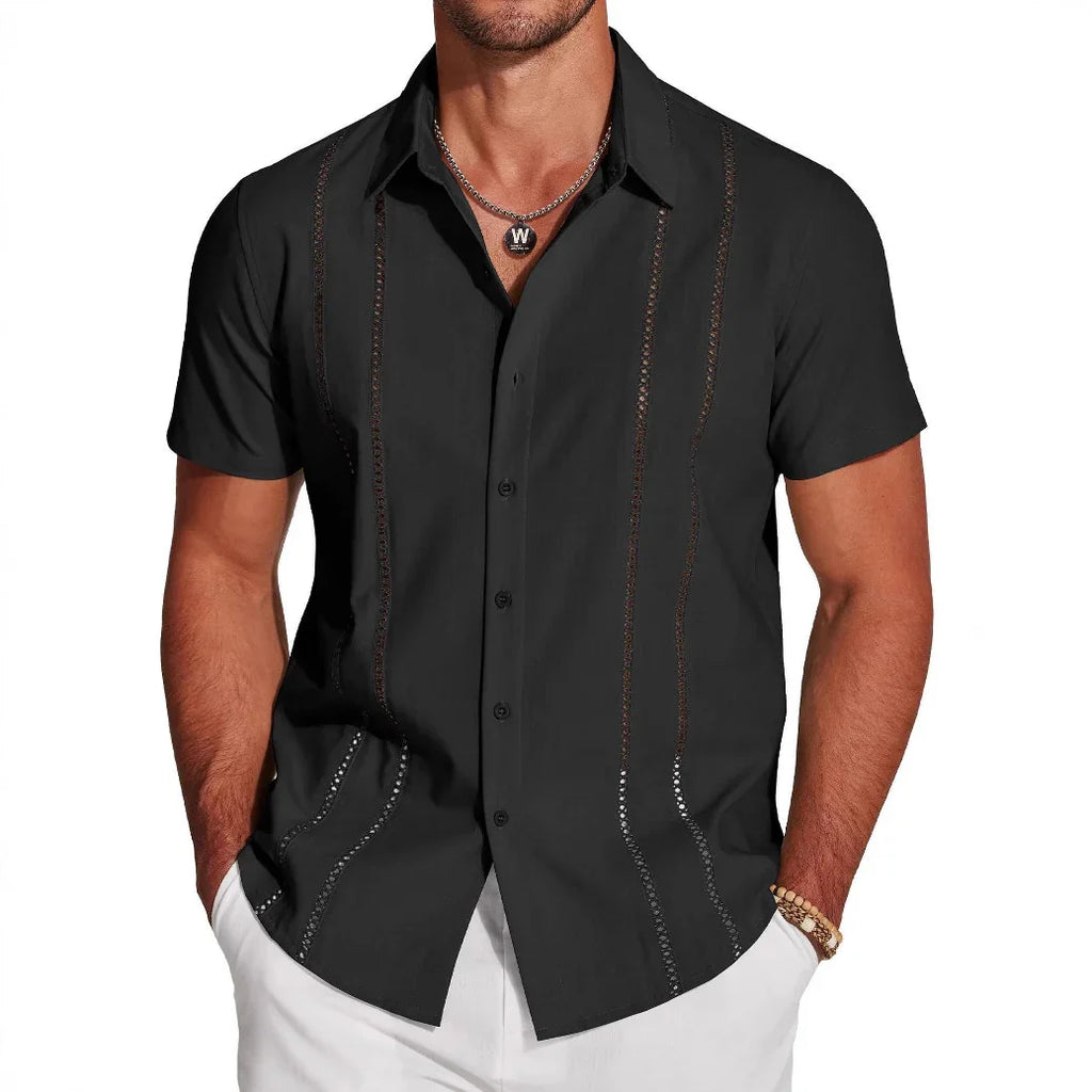 Men’s Hawaii Holiday Linen Shirt | Trendy Wild Summer Lapel Shirt