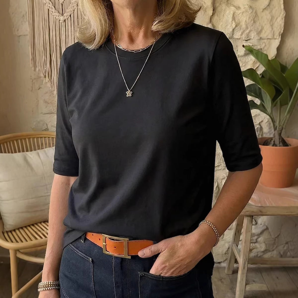 Casual Crew-Neck T-Shirt Women | All-Match Comfortable Top