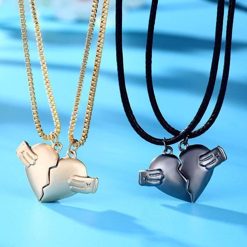 Buy Heart-Broken Magnet Love Necklace 2PCS - Perfect Gift for Couples! - ZA-Zola
