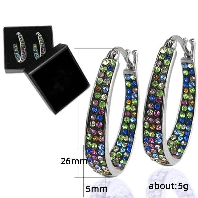 Colorful Diamond Ear Clip Earrings for Women - ZA-Zola