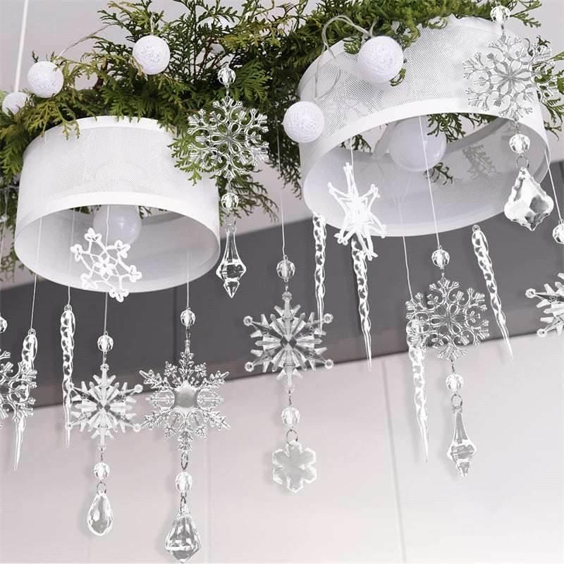 Christmas Tree Hanging Pendants Acrylic Ice Strip Ornaments - ZA-Zola