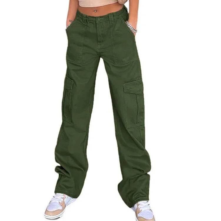 High Waist Workwear Jeans with Pockets - ZA-Zola