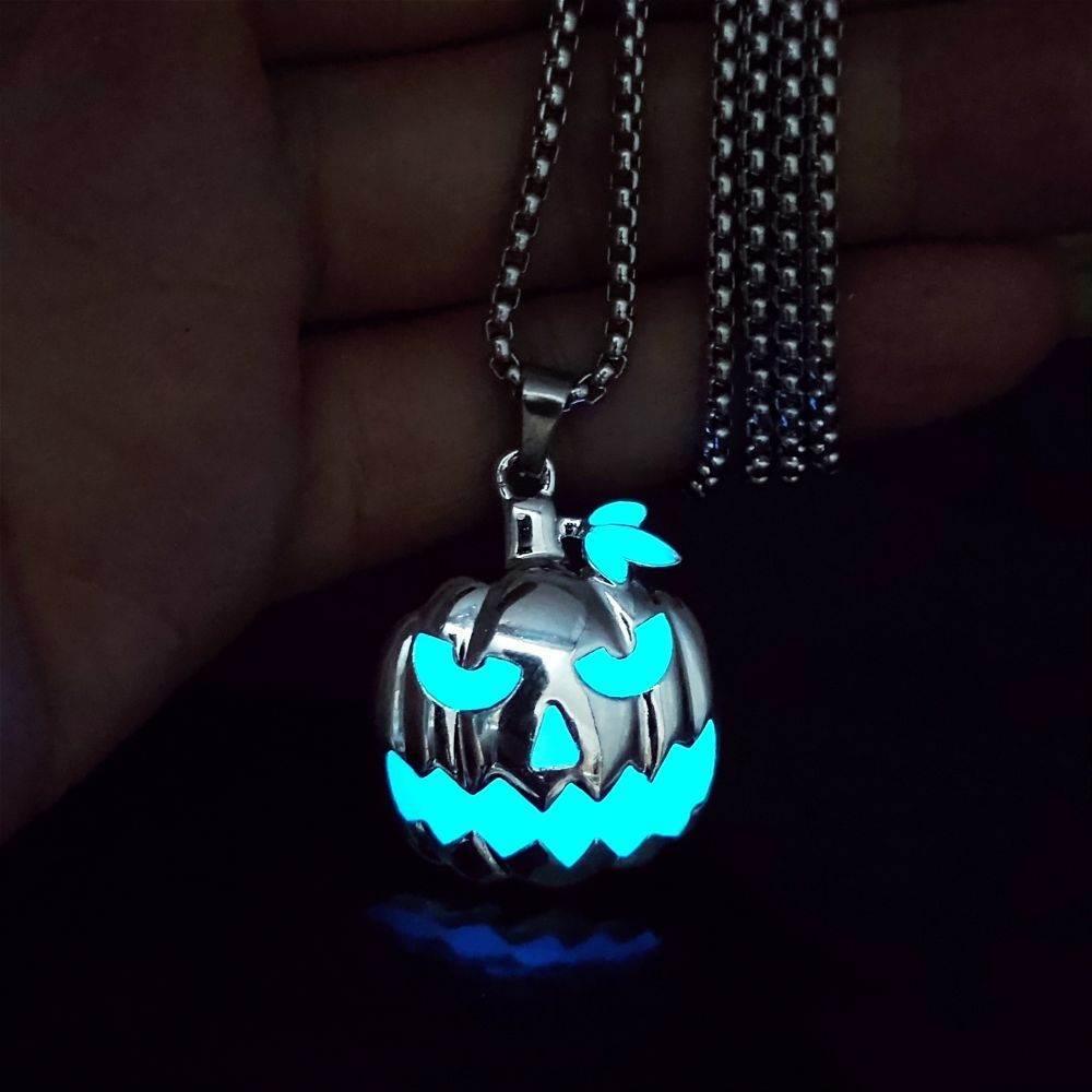 ZA-Zola Luminous Pumpkin Ghost Necklace Halloween - ZA-Zola