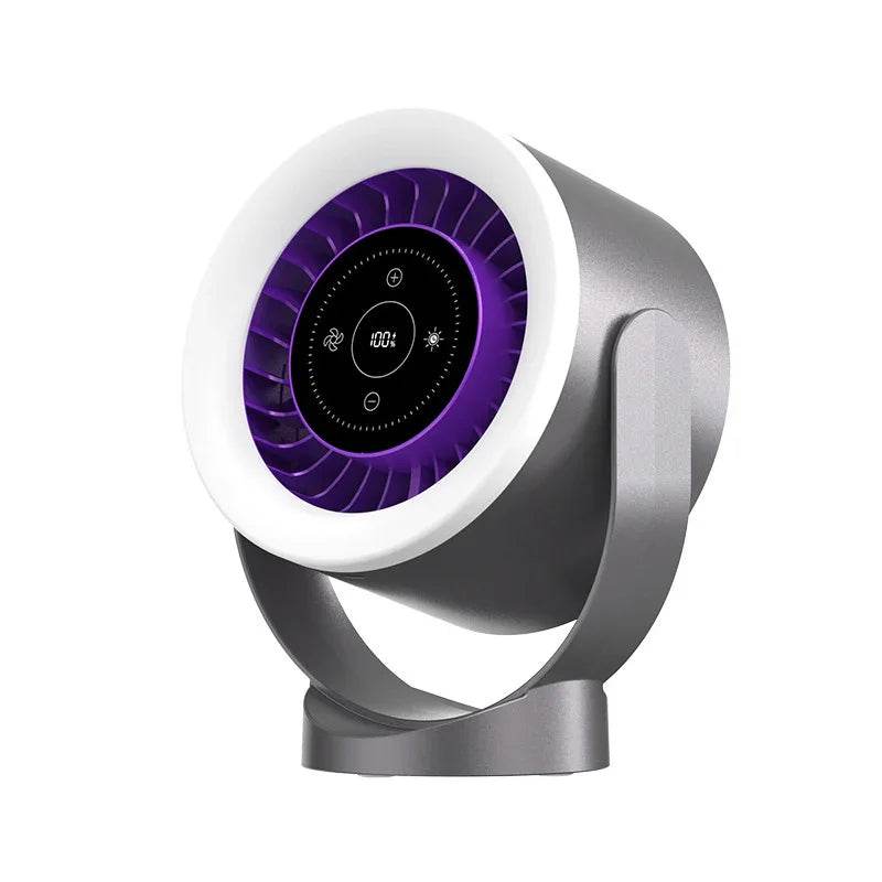 100-Speed USB Desk Fan with Light & LED Display - ZA-Zola