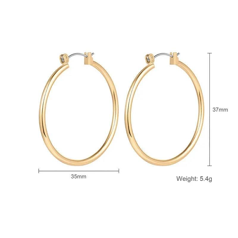 Gold & Silver Temperament Ring Earrings - ZA-Zola