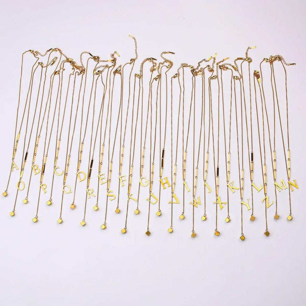Shop 26 Letters Tassel Pendant Necklace – Elegant Gift - ZA-Zola