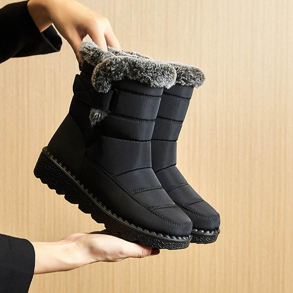 Women’s Snow Boots Waterproof Warm Plush Ankle Shoes Winter Wear - ZA-Zola