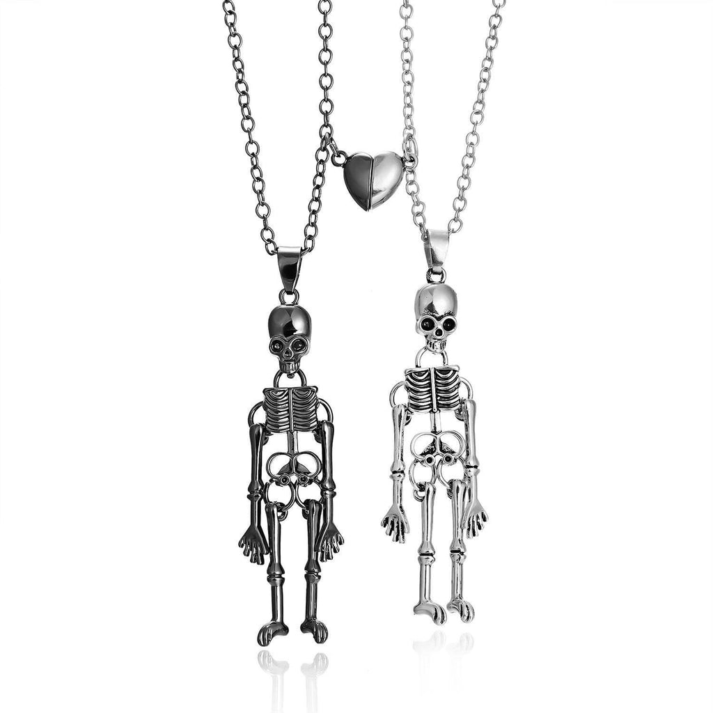 ZA-Zola Vintage Skull Ghost Necklace Pair - ZA-Zola