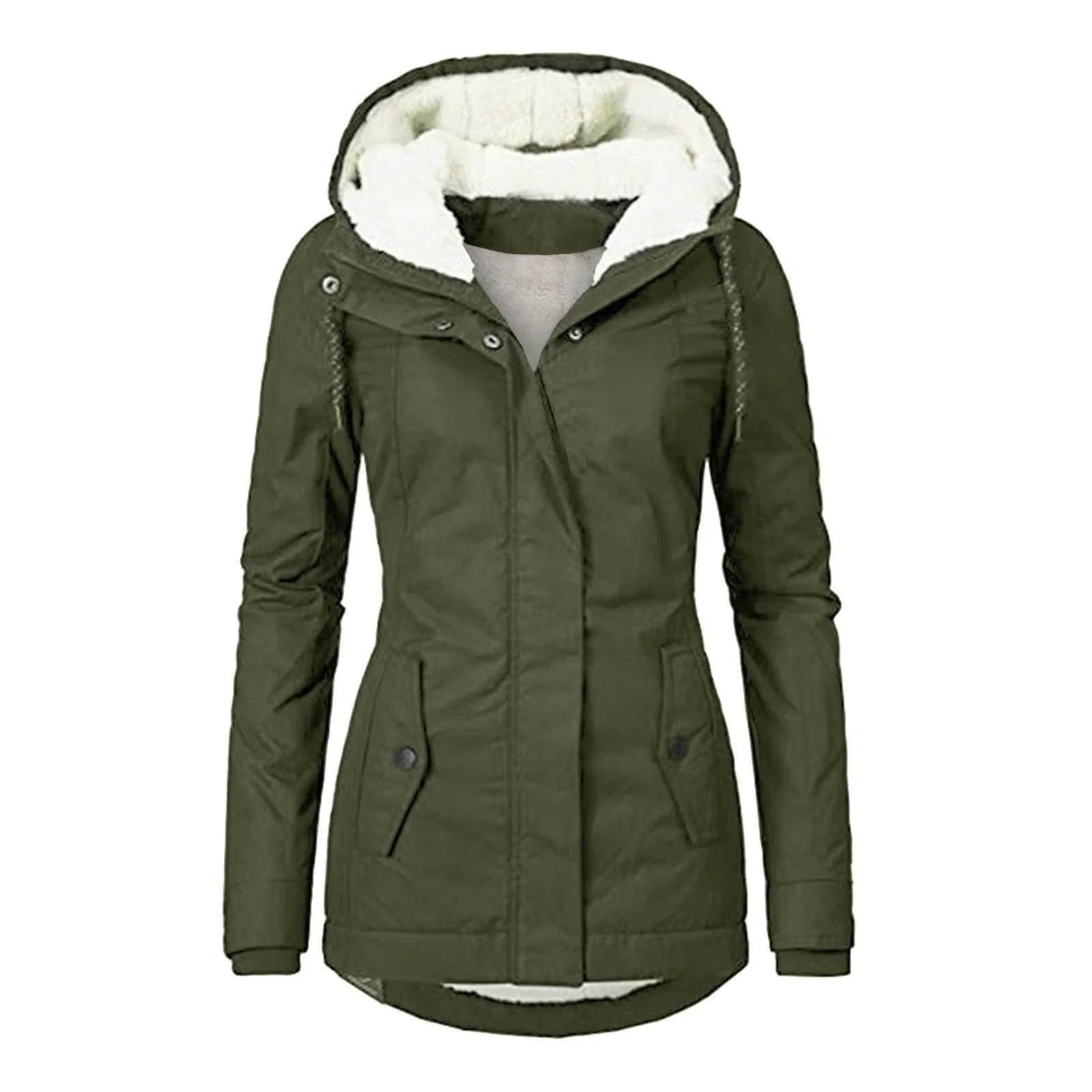 Warm Winter Hooded Jacket | Fleece Zip-Up Women's Casual Coat - ZA-Zola