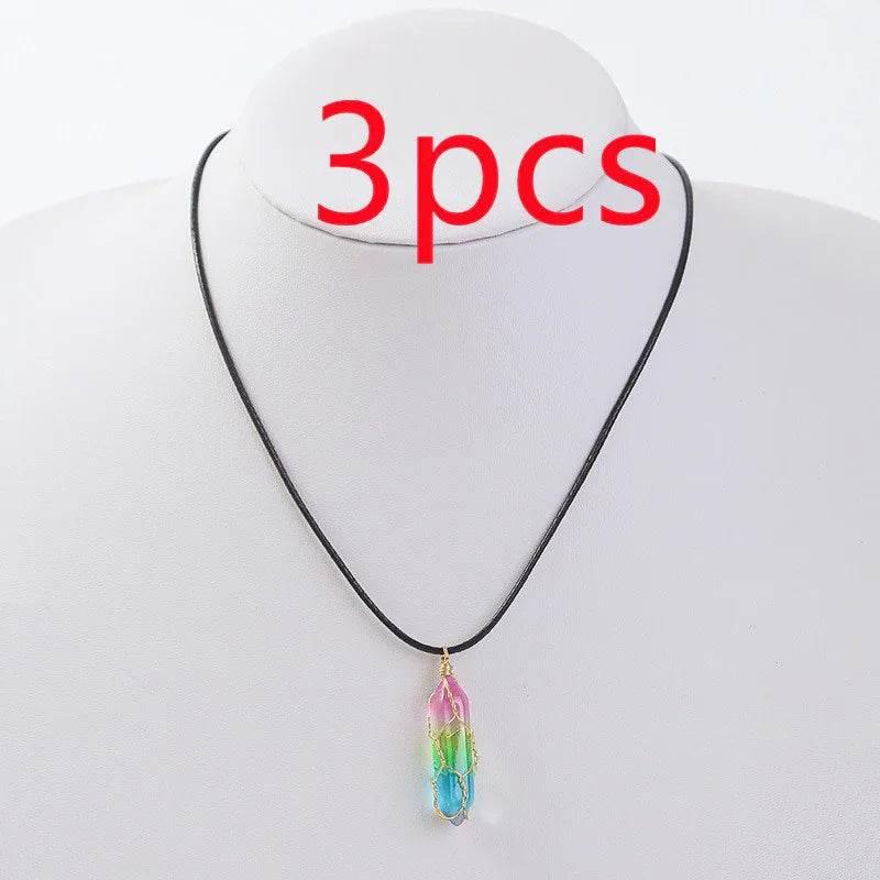 Transparent Geometric Diamond Crystal Necklace - ZA-Zola