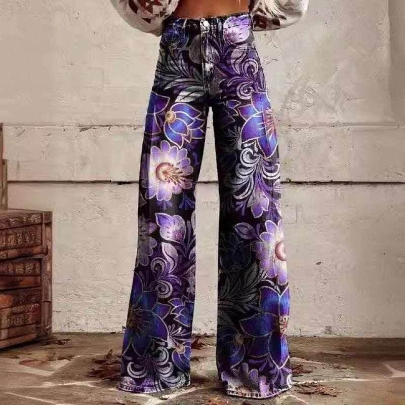 Printed Flared Pants – Street-Ready & Bold Vibe - ZA-Zola