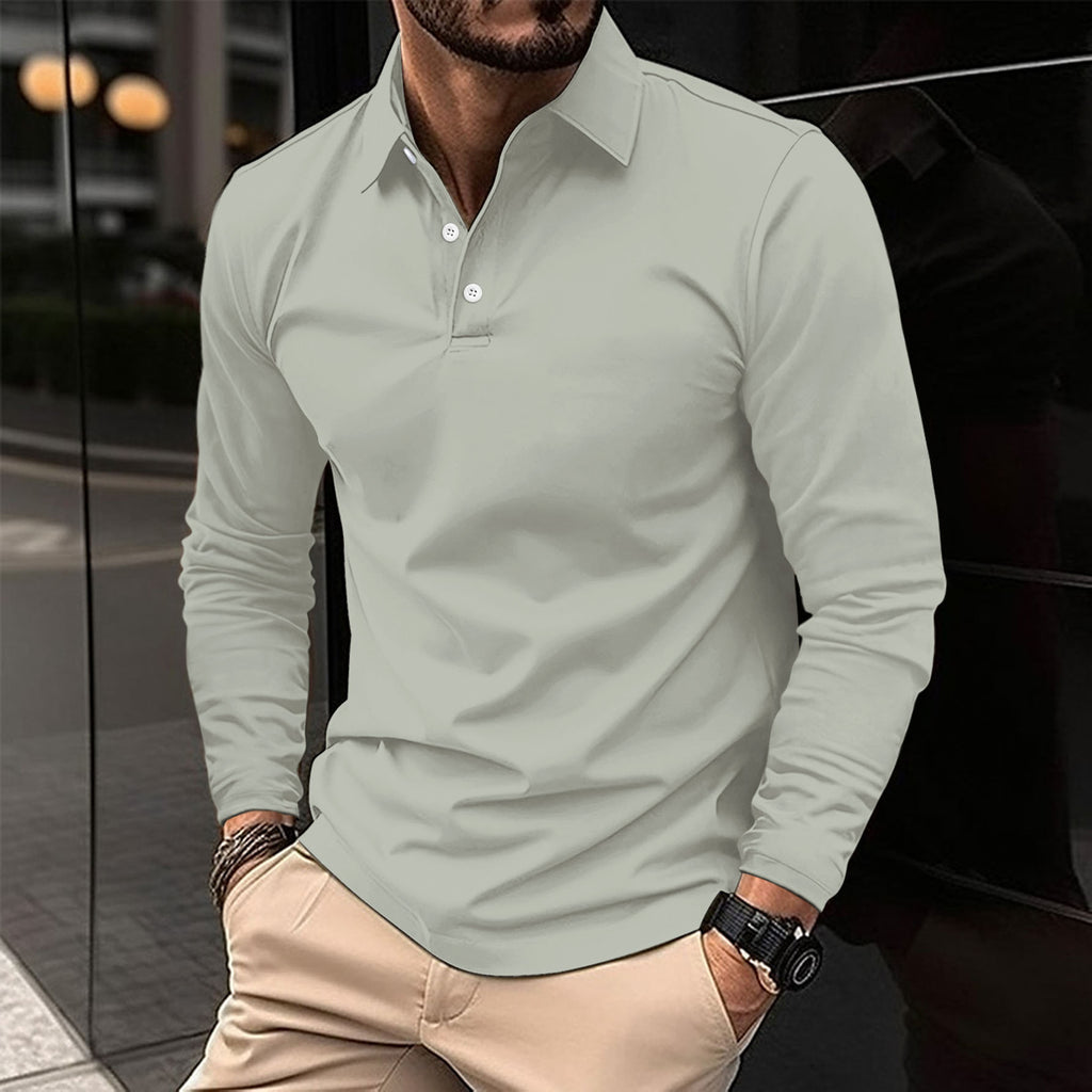 Men’s Long Sleeve Polo Casual Shirt | ZA-Zola