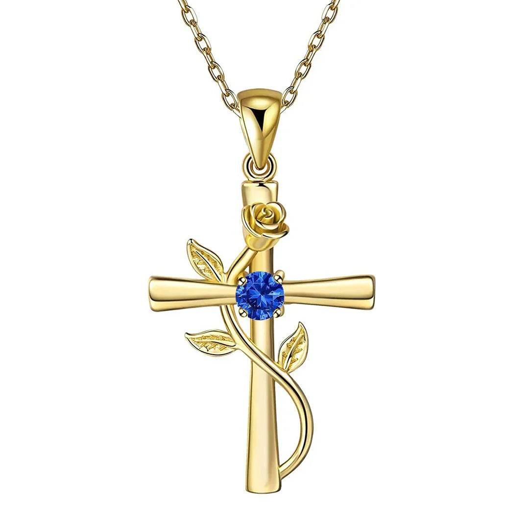 Shop Rose Cross Necklace – Perfect Gift Today! - ZA-Zola