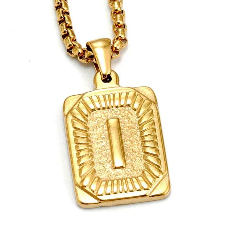 18K Gold Letter Pendant Pearl Chain Necklace - ZA-Zola