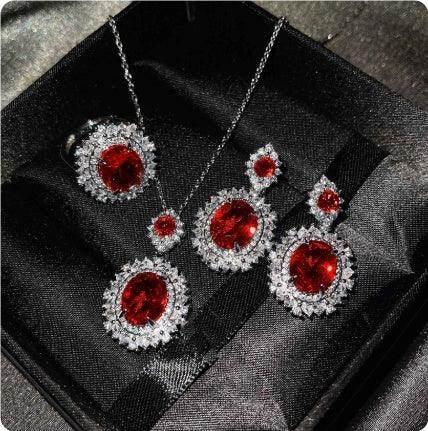 Luxury Three-Piece Inlaid Jewelry Set for Women - ZA-Zola