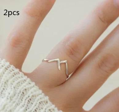Mountain Shaped Copper Ring for Women - ZA-Zola