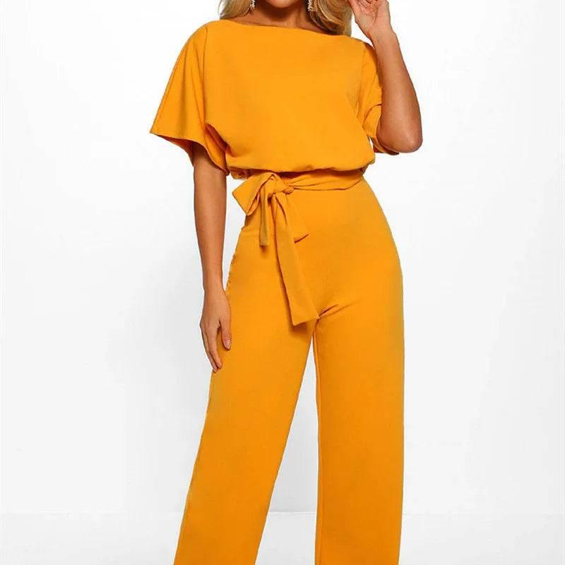 7-Color Lace-Up Button Jumpsuit for Women - ZA-Zola