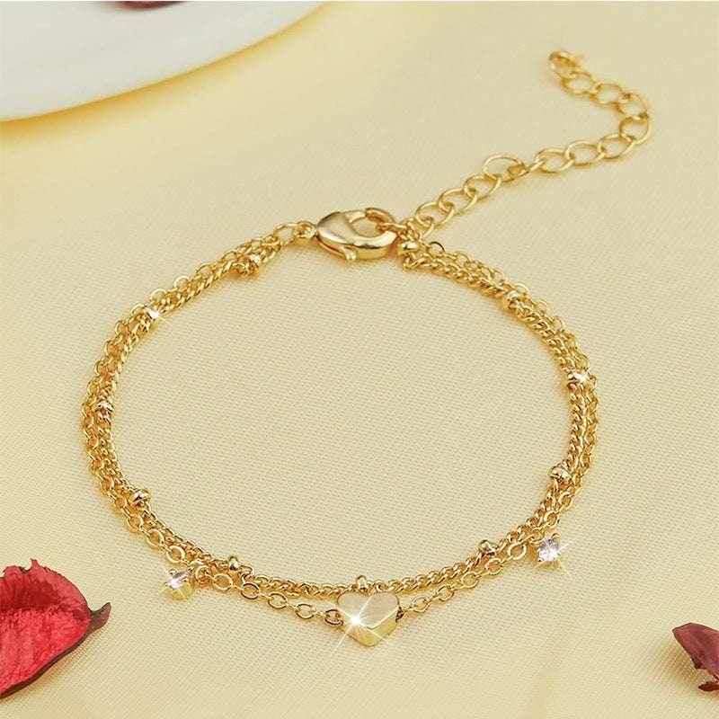 Waterproof Heart Zircon Anklet for Women – Trendy - ZA-Zola