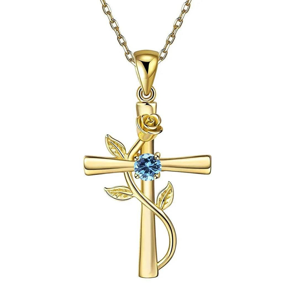 Shop Rose Cross Necklace – Perfect Gift Today! - ZA-Zola