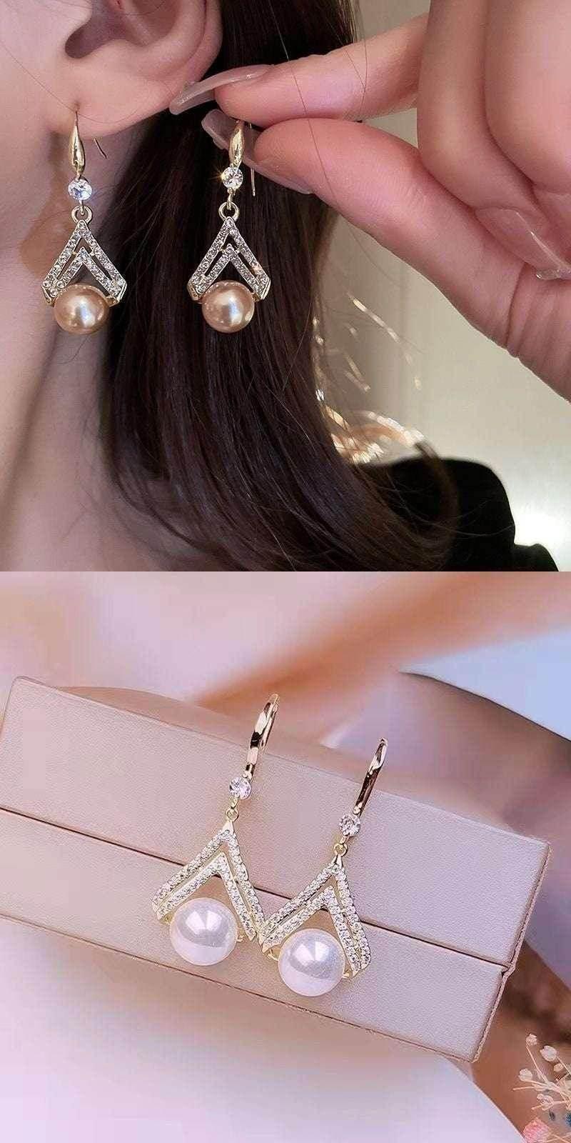 Elegant Water Drop Pearl Earrings for Women - ZA-Zola
