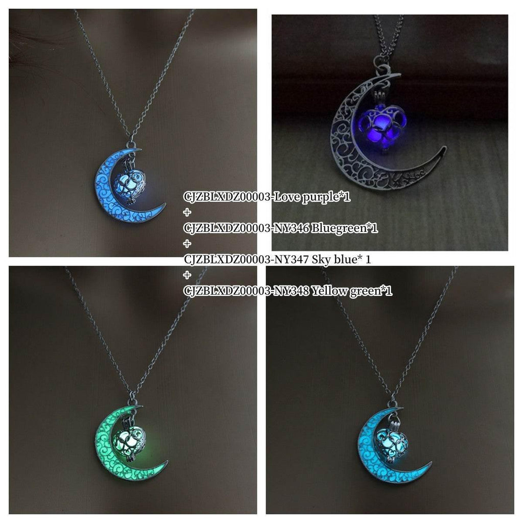 ZA-Zola Silver Glowing Pendant Necklace – Luminous Elegance UK - ZA-Zola
