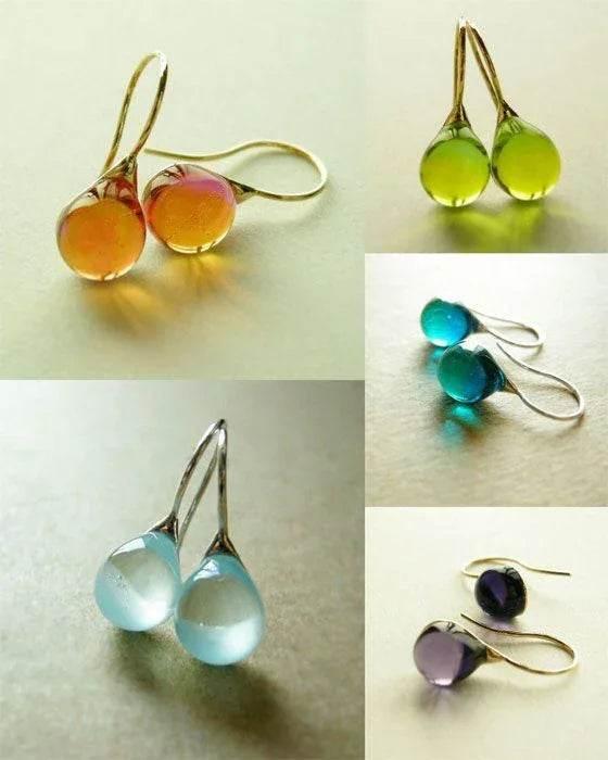 Nine-Color Cat's Eye Gem Earrings – Elegant Shine - ZA-Zola