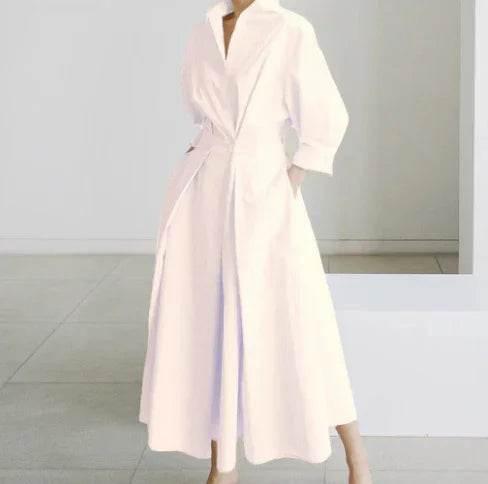 Rainbow Contrast Swing Dress with Elastic Waist - ZA-Zola
