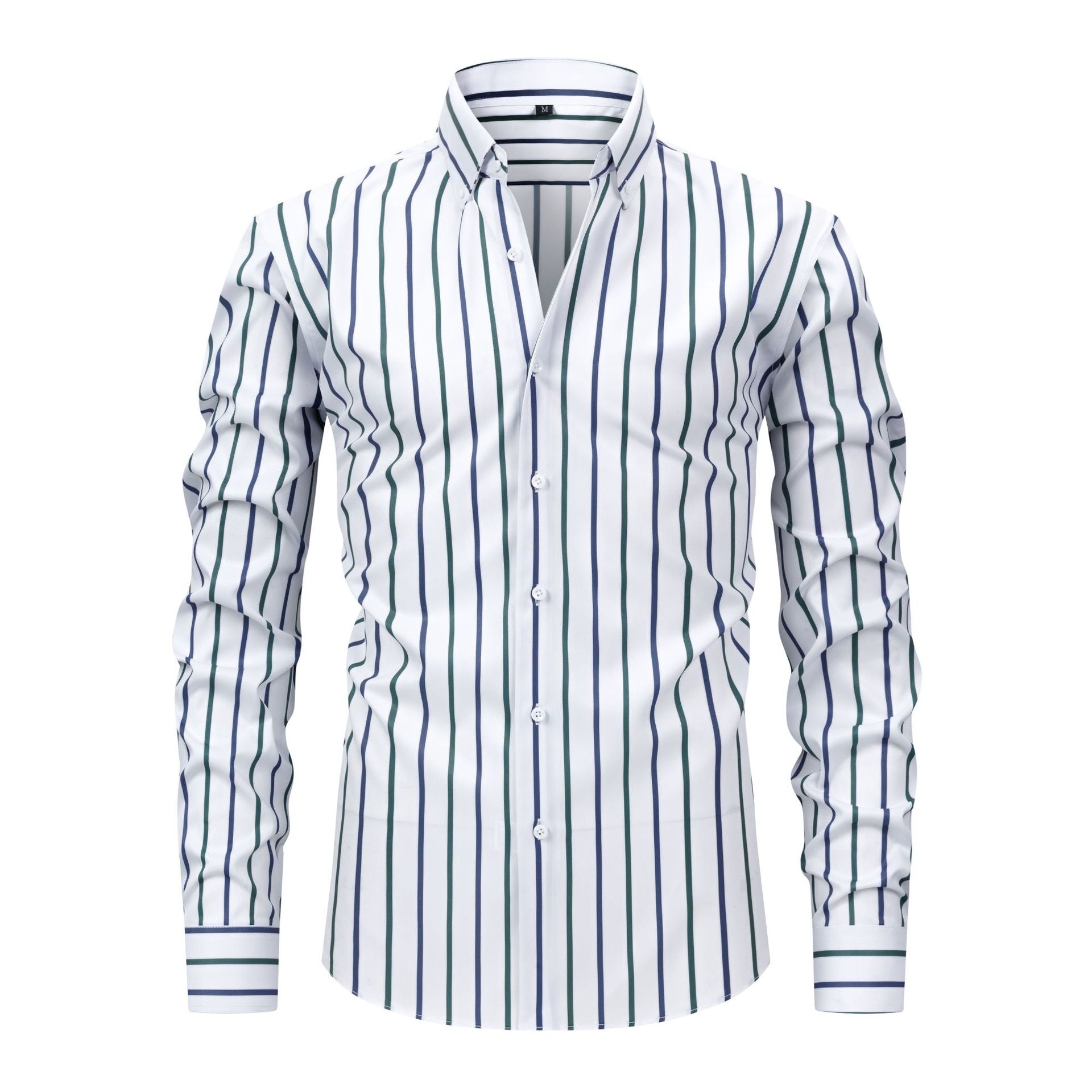 Striped shirt with long sleeves on a white background