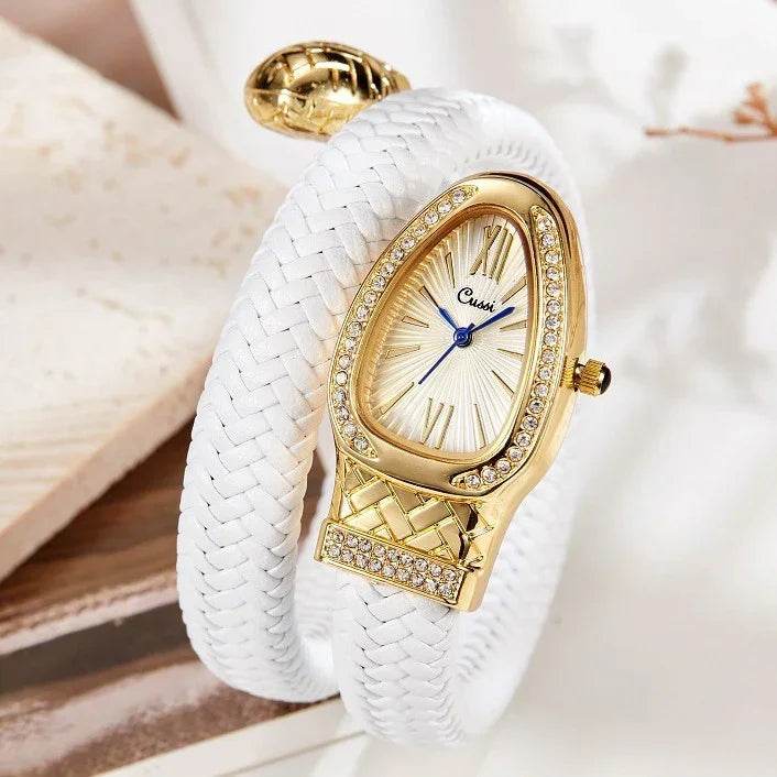 Snake Fashion Quartz Watch – Stylish Leather Strap Design - ZA-Zola