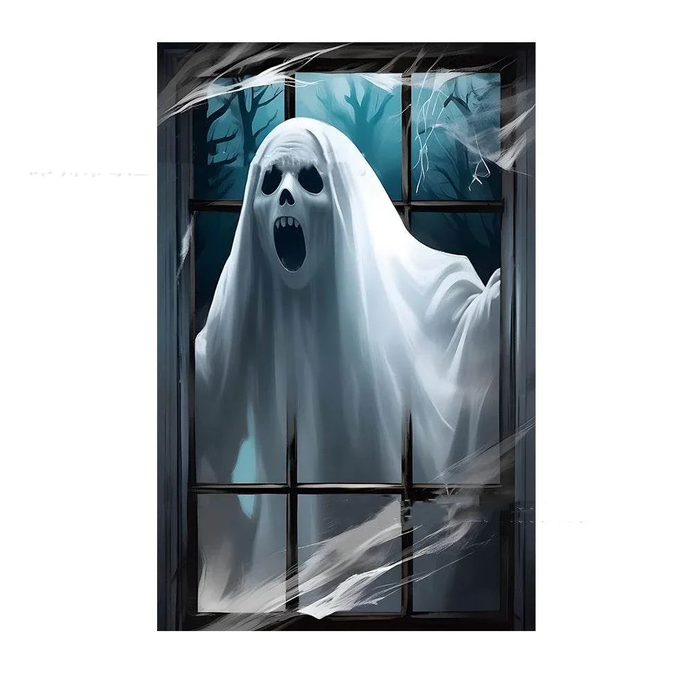 ZA-Zola 3D Witch Halloween Window Cover Decor - ZA-Zola