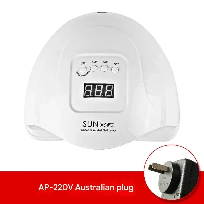 SUN X5 Plus LED nail lamp with digital timer and AP-220V Australian plug adapter
