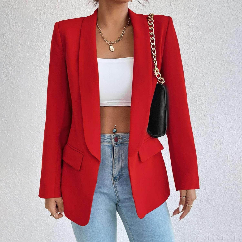 Women's Winter Rose Suit Lapel Jacket - ZA-Zola