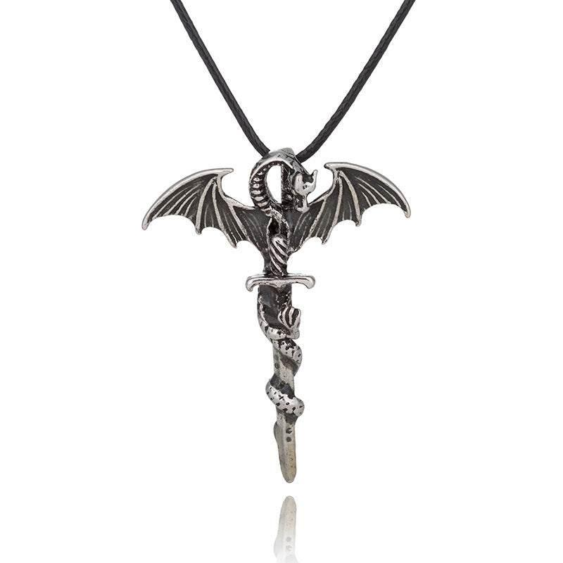 ZA-Zola Men’s Luminous Flame Dragon Necklace - ZA-Zola