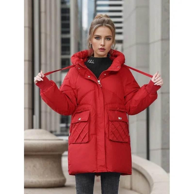 Winter Warm Hooded Coat with Pockets – Cozy & Stylish Jacket | Buy Now! - ZA-Zola