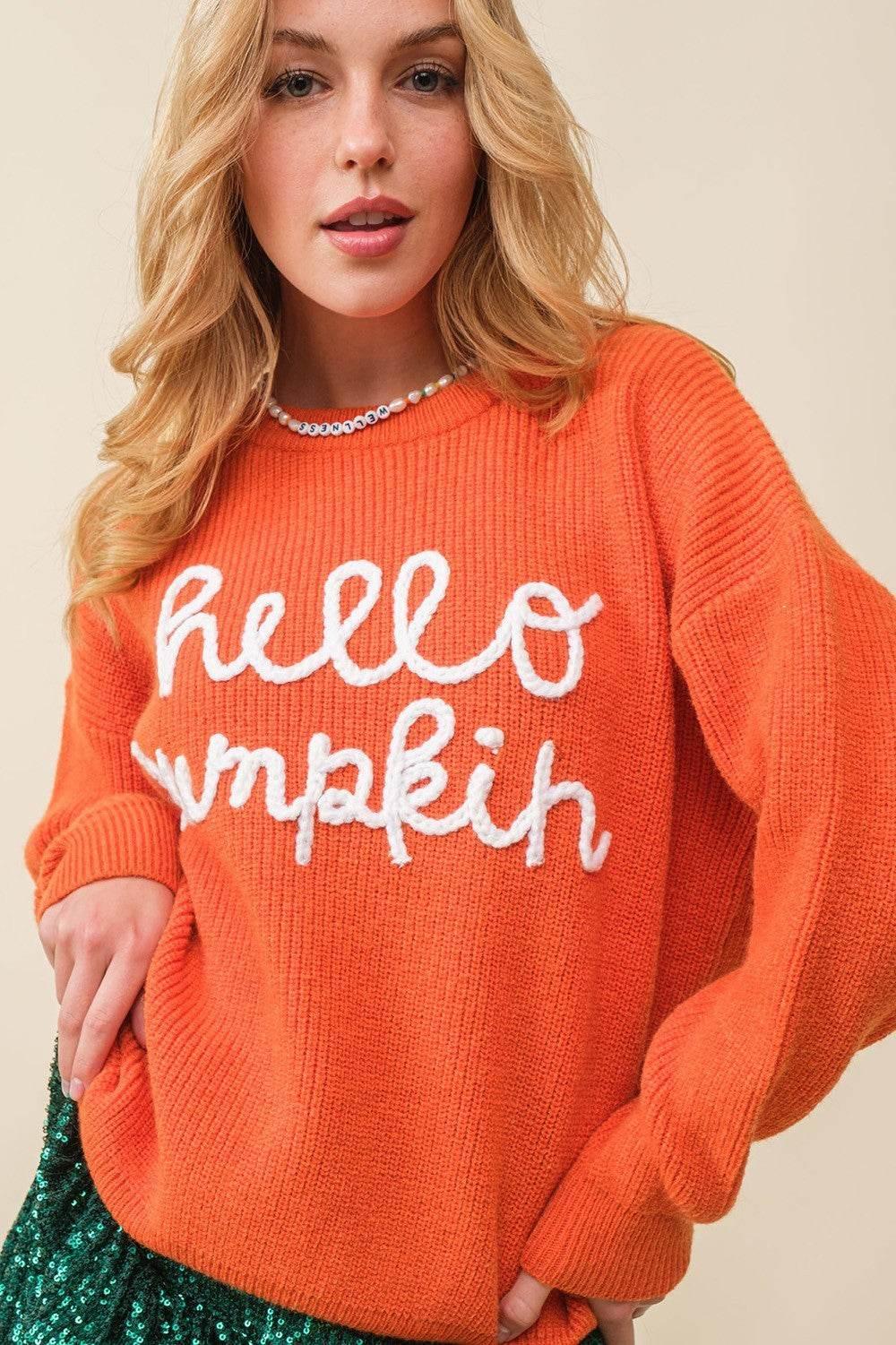 ZA-Zola Halloween Embroidered Pullover Sweater - ZA-Zola