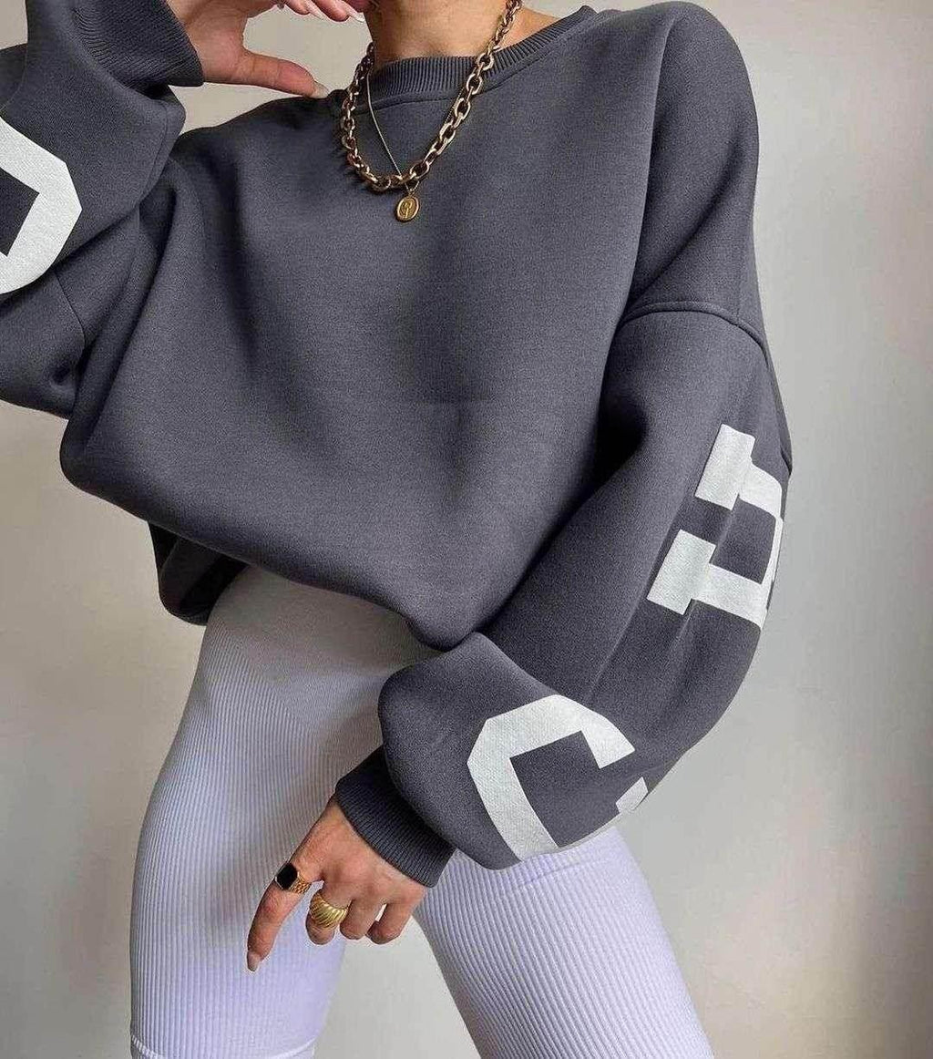 Buy Women's Casual Print Sweater – Stay Cozy & Stylish! - ZA-Zola