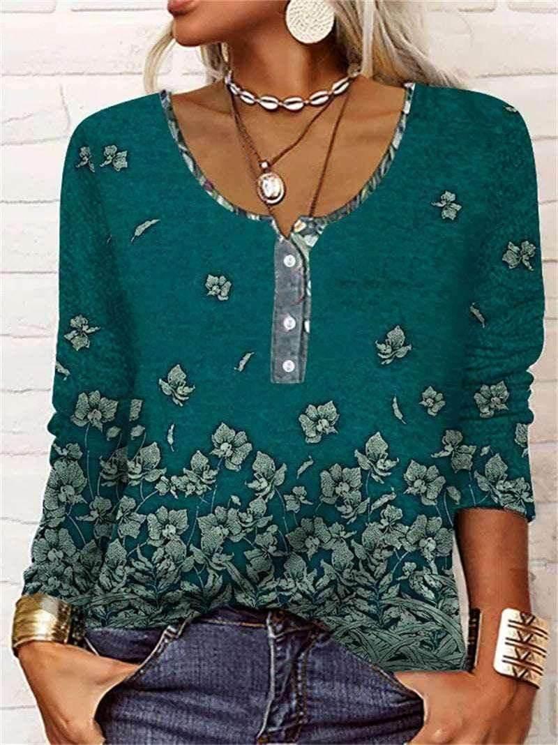 Personalized Floral T-Shirt – Long Sleeve Pullover - ZA-Zola
