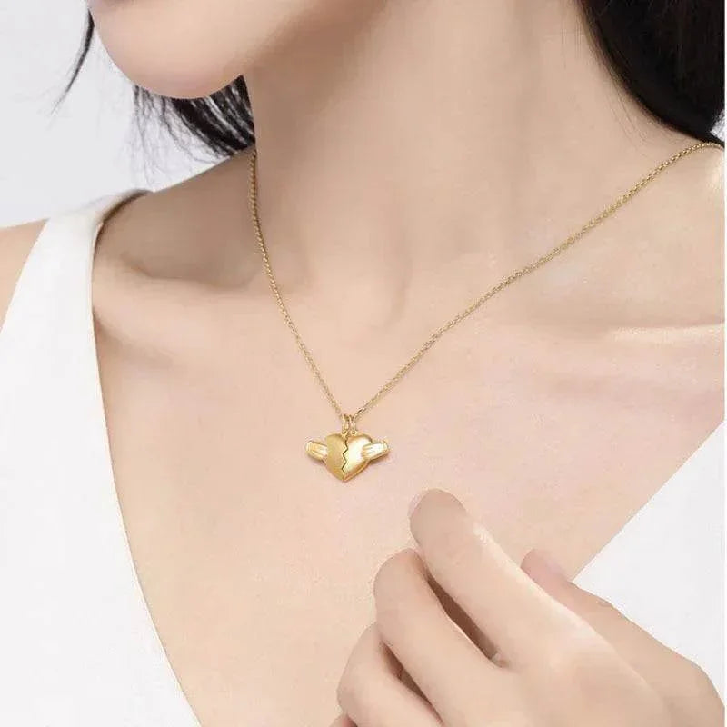 Buy Heart-Broken Magnet Love Necklace 2PCS - Perfect Gift for Couples! - ZA-Zola