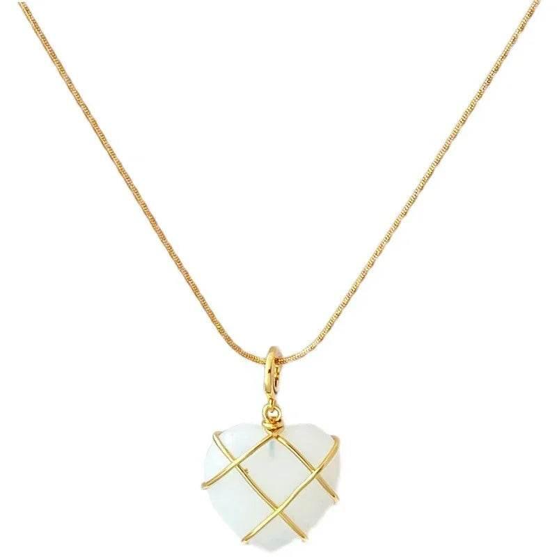 Princess Heart Moonstone Necklace – Fairy-Tale Gift - ZA-Zola