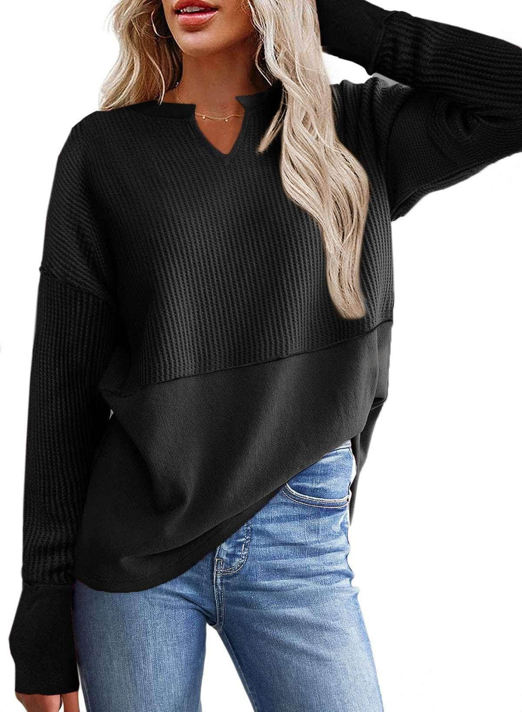 Women's Loose Pullover Sweater – Fall & Winter - ZA-Zola