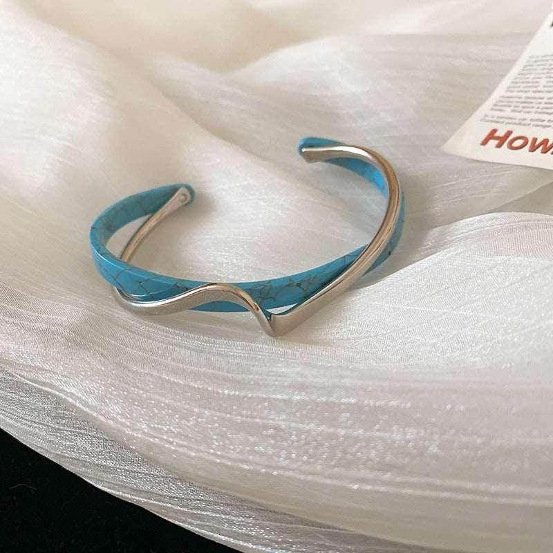 Metal White Shellfish Plate Bracelet – Adjustable & Stylish - ZA-Zola