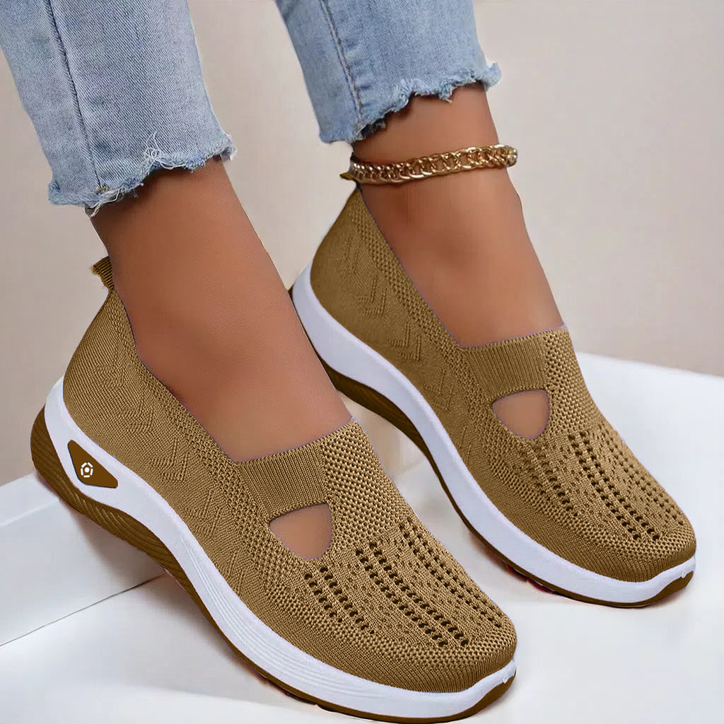 Women’s Mesh Flats Breathable Slip On Casual Comfort Shoes