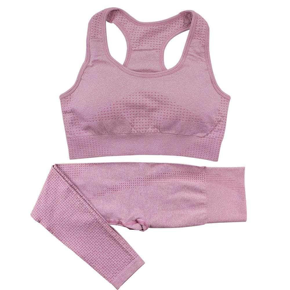 Seamless 2PCS Yoga Set - High Waist & Crop Top - ZA-Zola