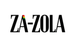 Za-Zola logo with a colorful accent on a white background